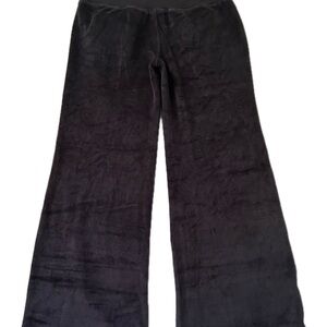 Free People Black Velvet Wide-Leg Pants